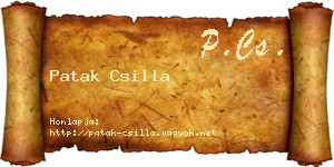 Patak Csilla névjegykártya