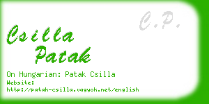 csilla patak business card